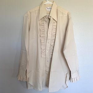 Oscar De La Renta Cream Vintage Men’s Button Down